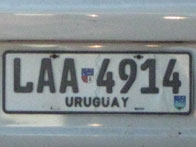 Nummerplaat van Uruguay