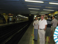 In het metrostation