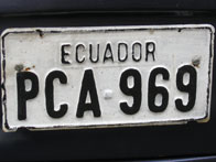 Nummerplaat Ecuador